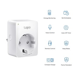 TP-Link Tapo Mini Smart Wi-Fi Socket, Energy Monitoring TP-Link Tapo Mini Smart Wi-Fi Socket, Energy Monitoring