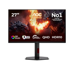 AOC G4 Q27G4ZDR computer monitor 67.3 cm (26.5\") 2560 x 1440 pixels Quad HD QD-OLED Black, Red