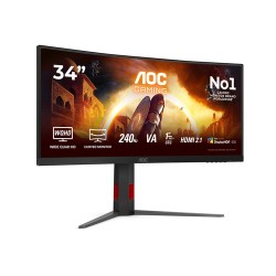 AOC G4 CU34G4Z computer monitor 86.4 cm (34\") 3440 x 1440 pixels Wide Quad HD LED Black, Red