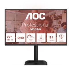 AOC E4 Q27E4U computer monitor 68.6 cm (27\") 2560 x 1440 pixels Quad HD LED Black