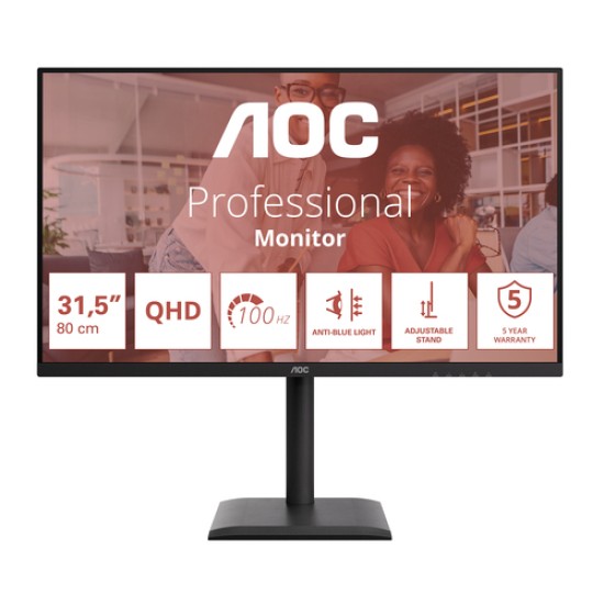 AOC E4 Q32E4U computer monitor 80 cm (31.5\") 2560 x 1440 pixels Quad HD LED Black