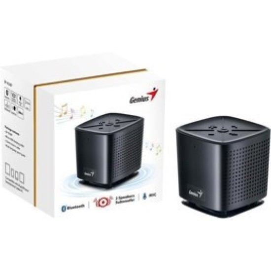 GENIUS SPEAKERS SP-925BT PORTABLE 3W RMS, BLUETOOTH 4.0, WIRELESS, BATTERY, USB, 2xBUILT IN, AUX IN FUNCTION, BLACK