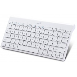 GENIUS KEYBOARD LUXEPAD 9000, BLUETOOTH EDR 2.0, ULTRA THIN, FOR iPHONE/IPAD, UP TO 10METERS, 9-SPECIFIC KEYS, WHITE COLOR, 2x AAA BATTERIES
