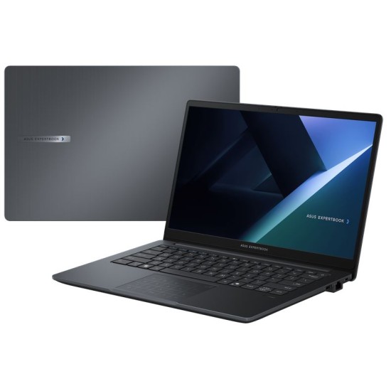 ASUS NOTEBOOK EXPERTBOOK B1, B1403CVA-S60408, INTEL CORE 5 120U, 1.4-5GHz/12MB, 10C, 16GB, 512GB SSD M.2 2280 NVMe PCIe4, INTEL GRAPHICS, 14 IPS LED FHD 1920x1080 300NITS AG, WIFI6E, BT, LAN, USB-A, USB-C, HDMI, DOS, 3YW, GREY