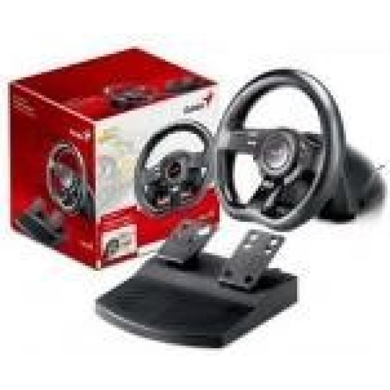 GENIUS SPEED WHEEL 5, 8-BUTTONS, TURBO FUNCTION, FOOT PEDALS, USB INTERFACE, SUPPORT WINDOWS & PLAYSTATION 3, C-CLAMP FOR TABLETS/DESKS GENIUS SPEED WHEEL 5, 8-BUTTONS, TURBO FUNCTION, FOOT PEDALS, USB INTERFACE, SUPPORT WINDOWS & PLAYSTATION 3, C-CLAMP FOR TABLETS/DESKS