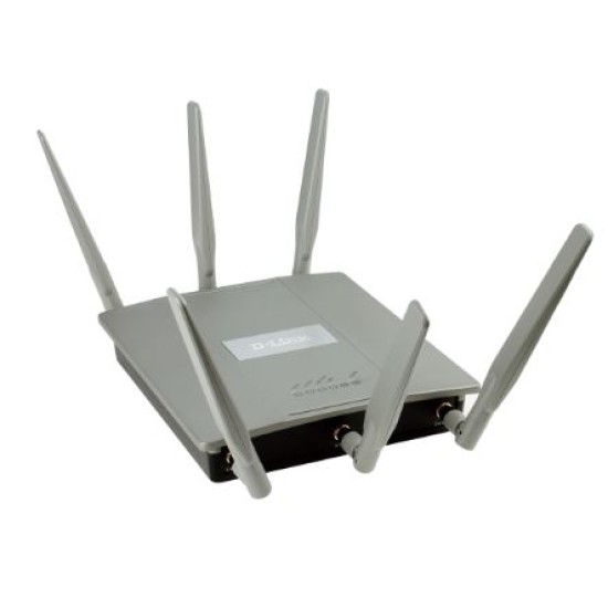 DLINK ACCESS POINT, WIRELLES AC1750 1300MPBS, 802.11ac, SIMULTANEOUS DUAL BAND PoE, CLIENT, WDS, MANAGED, 6x EXTERNAL ANTENNAS (3x4dBi 2.4GHz, 3x6dBi 5GHz), 2x GLAN PORTS (1xPoE), UP TO 8 SSID/VLANs