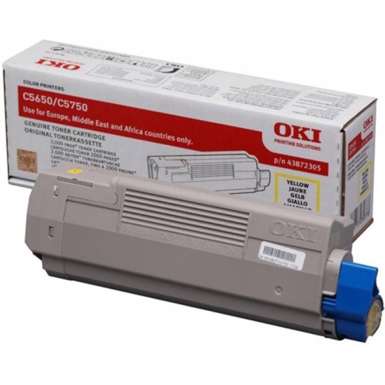 OKI TONER C5650/C5750 2K YELLOW 6197 OKI TONER C5650/C5750 2K YELLOW 6197
