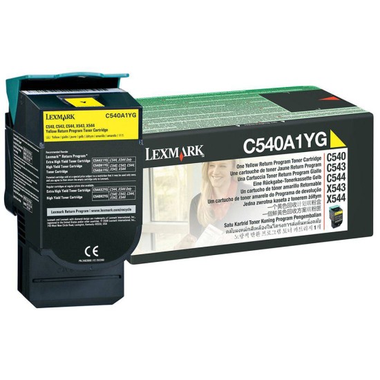 LEXMARK TONER C540A1Y YELLOW LEXMARK TONER C540A1Y YELLOW
