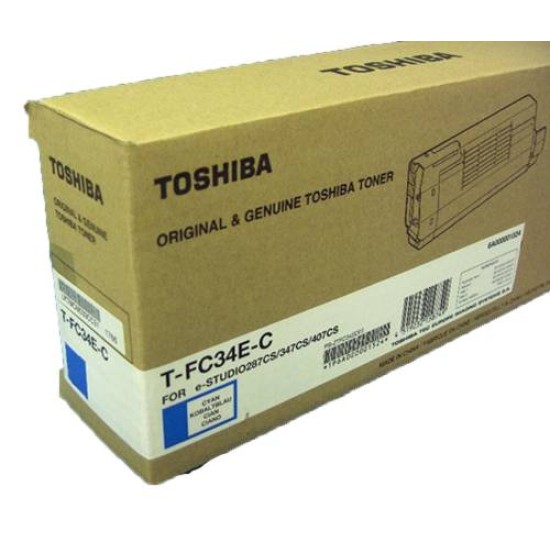 TOSHIBA COPIER TONER T-FC34E-C CYAN