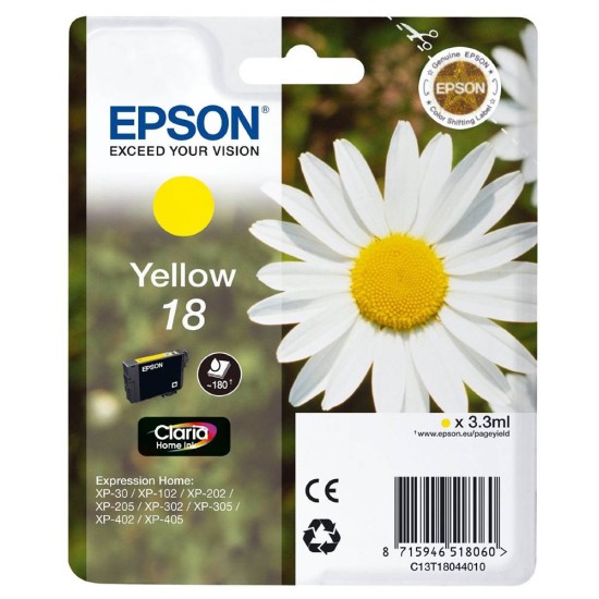EPSON INK CARTRIDGE 18 YELLOW