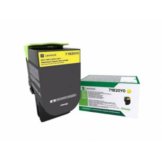 LEXMARK TONER 71B20Y0 YELLOW FOR CS317/417/517 LEXMARK TONER 71B20Y0 YELLOW FOR CS317/417/517